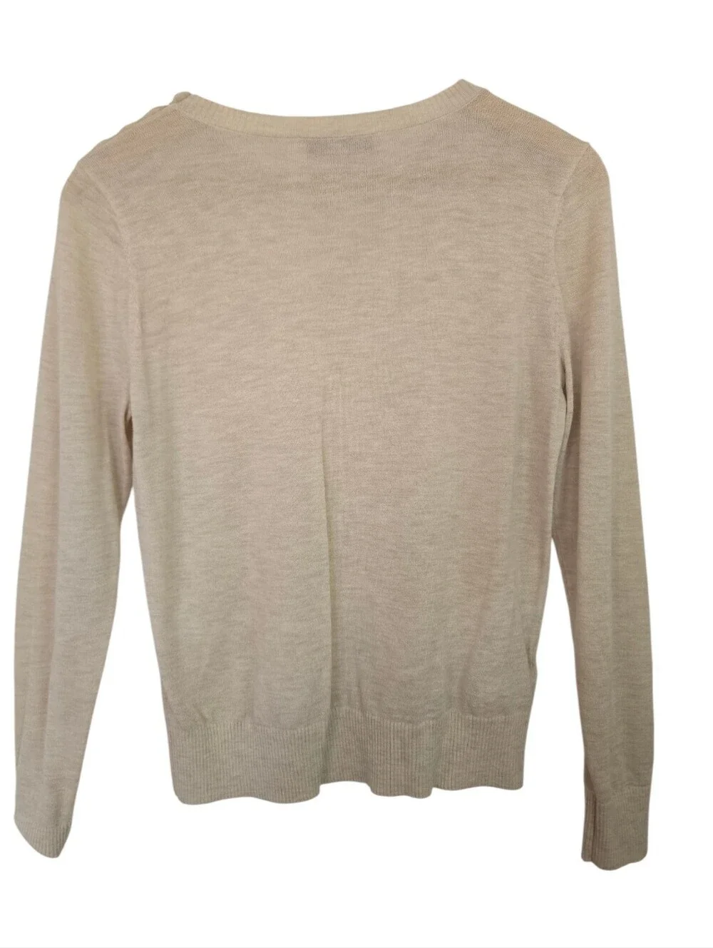 ✨ LOFT Beige Button Shoulder Lightweight Knit Sweater ✨
